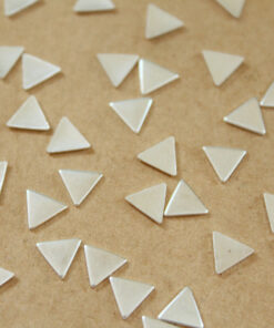 30 pc. Tiny Silver Plated Brass Triangles, 6mm by 6mm - made in USA | SI-160