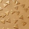 10 pc. Small Raw Brass Hammered Triangles: 8mm by 8mm - made in USA | AB-021