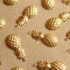6 pc. Raw Brass Pineapple Charms: 28mm by 12mm - made in USA tropical fruit summer holiday vacation hawaii food | RB-1137