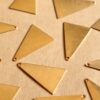 8 pc. Raw Brass Triangle Charms: 18mm by 27mm - made in USA | RB-1130