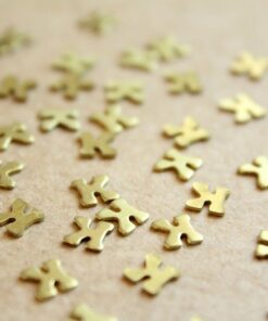 6 pc. Tiny Raw Brass Letter K Stampings - 5.5mm by 5.5mm - made in USA | RB-1172