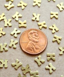 6 pc. Tiny Raw Brass Letter K Stampings - 5.5mm by 5.5mm - made in USA | RB-1172