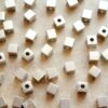 16 pc. Silver Plated Brass Cube Spacer Beads, 5mm by 5mm | FI-485
