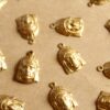 8 pc. Raw Brass Indian Chief Head Stampings: 16mm by 10mm - made in USA | RB-1184