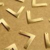8 pc. Medium Gold Plated Brass Chevron Arrow Stampings with two holes : 22mm by 18mm - made in USA | GLD-058