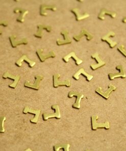 6 pc. Tiny Raw Brass Letter L Stampings - 6mm by 5mm - made in USA | RB-1226