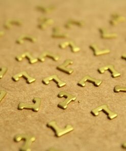 6 pc. Tiny Raw Brass Letter L Stampings - 6mm by 5mm - made in USA | RB-1226