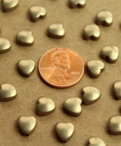 20 pc. Raw Brass Heart Beads, 8mm by 7.5mm | FI-510