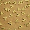6 pc. Tiny Raw Brass Letter V Stampings - 5.5mm by 5.5mm - made in USA | RB-1220
