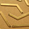 3 pc. Antique Brass Asymmetrical Chevron Connectors - Right: 54mm by 4mm - made in USA | AB-182