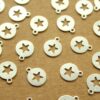10 pc. Silver Plated Brass Circle Tags with Star Cutouts: 11mm by 9mm - made in USA | SI-309