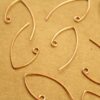 12 pc. Large Rose Gold Plated Bent Vee Earwires 29mm long | FI-530
