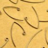 12 pc. Large Gunmetal Plated Bent Vee Earwires 29mm long | FI-531