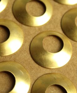 4 pc. Raw Brass Domed Open Circle Charms: 24mm by 24mm - made in USA | RB-1305