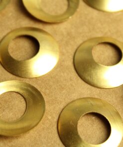 4 pc. Raw Brass Domed Open Circle Charms: 24mm by 24mm - made in USA | RB-1305
