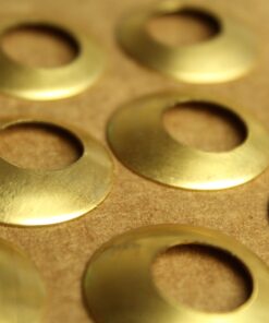 4 pc. Raw Brass Domed Open Circle Charms: 24mm by 24mm - made in USA | RB-1305