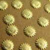 6 pc. Small Gold Plated Brass Daisies: 12mm - made in USA daisy sunflower flower petals floral bouquet spring summer garden | GLD-121