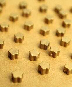 20 pc. Raw Brass Star / Flower Beads, 4.5mm by 5mm | FI-113*