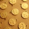 6 pc. Fleur de Lis Coin Charms: 12mm by 14mm - made in USA | RB-1317