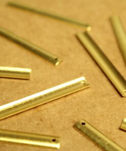 10 pc. Raw Brass Curved Bar Charms: 40mm by 5mm | MIS-052*