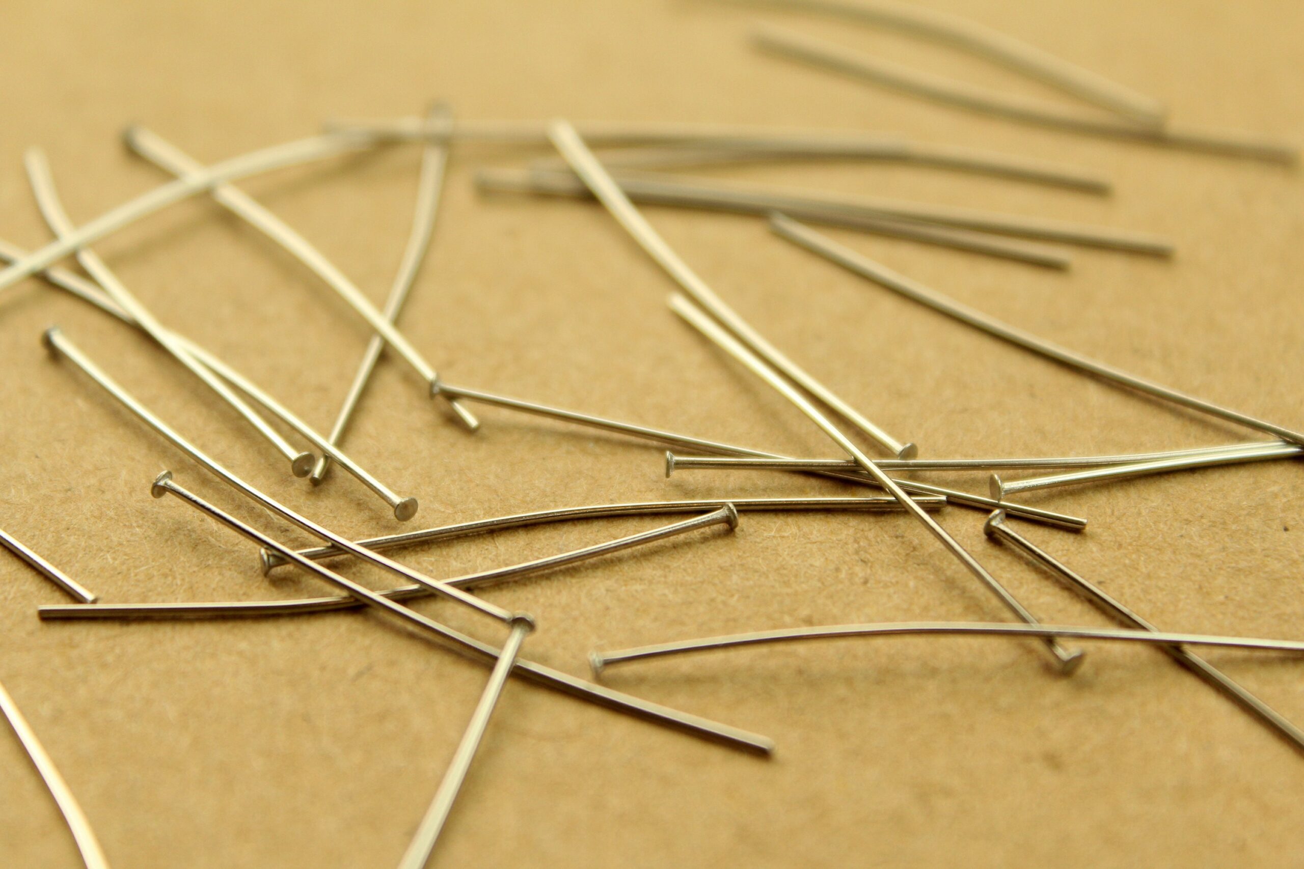 100 pc. Stainless Steel Headpins, 35mm long 23 gauge | FI-612