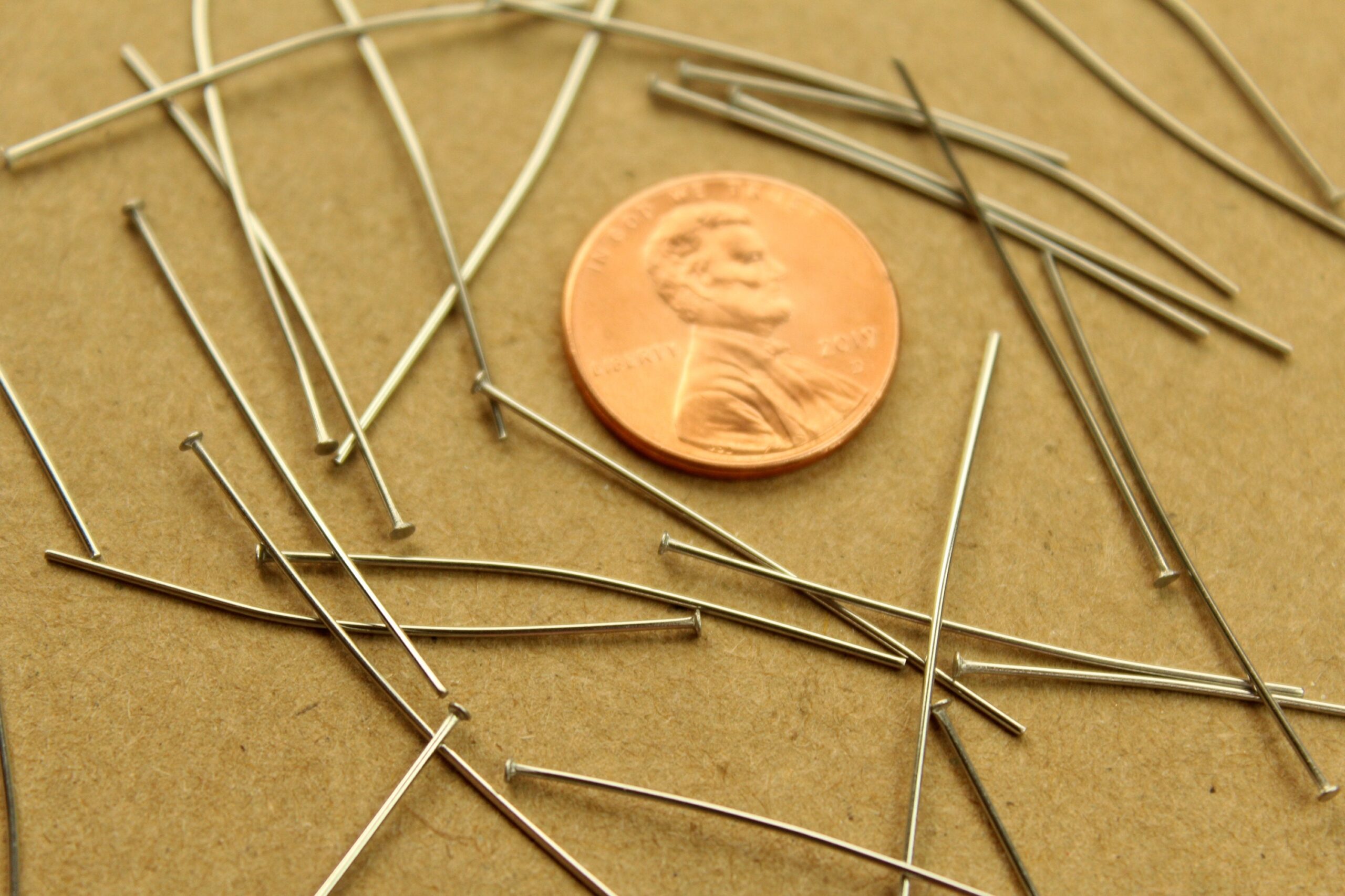 100 pc. Stainless Steel Headpins, 35mm long 23 gauge | FI-612