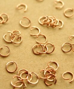 50 pc. 6mm Rose Gold Plated Stainless Steel Open Jumprings | FI-079*
