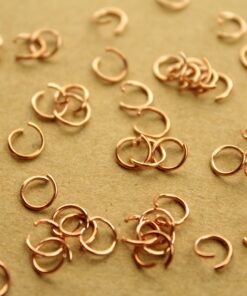 50 pc. 6mm Rose Gold Plated Stainless Steel Open Jumprings | FI-079*