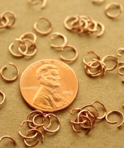 50 pc. 6mm Rose Gold Plated Stainless Steel Open Jumprings | FI-079*