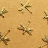 4 pc. Antique Brass Plated Dragonfly Connectors: 17mm by 18.5mm - made in USA | AB-176