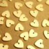 10 pc. Gold Plated Heart Charms, 8mm by 8mm | FI-583
