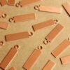 10 pc. Raw Copper Rectangle Tags: 21mm by 5mm - made in USA | RB-830