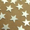 12 pc. Medium Silver Plated Brass Stars: 13mm by 13mm - made in USA | SI-404