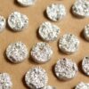 20 pc. Sparkly Light Silver Resin Druzy Style Cabochons 10.5 - 12mm | RES-602