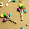 5 pc. Enameled Bunch of Balloon Charms: 53mm by 21mm by 9mm | MIS-239