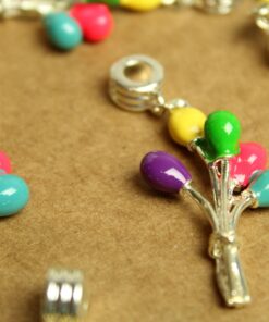 5 pc. Enameled Bunch of Balloon Charms: 53mm by 21mm by 9mm | MIS-239