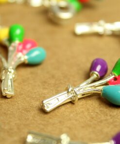 5 pc. Enameled Bunch of Balloon Charms: 53mm by 21mm by 9mm | MIS-239