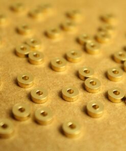 50 pc. Raw Brass Flat Round Spacer Beads, 4mm by 1.5mm | FI-108*