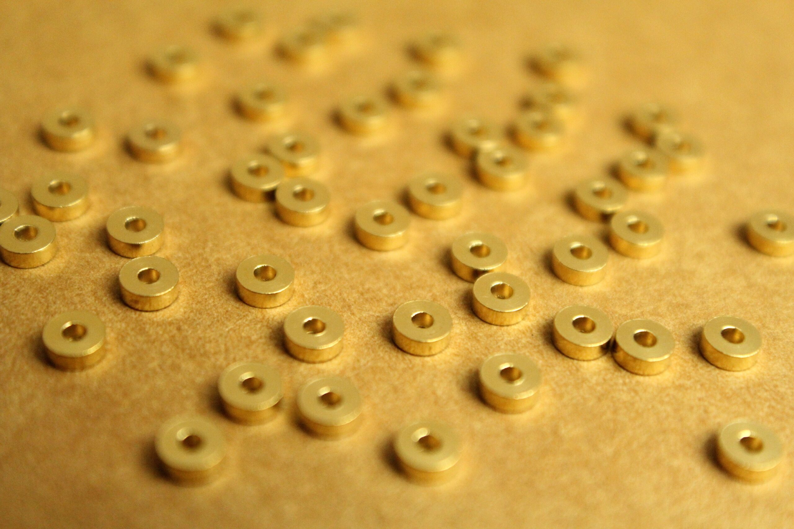 50 pc. Raw Brass Flat Round Spacer Beads, 4mm by 1.5mm | FI-108*