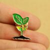 1 pc. Seedling Sprout Brooch Pin, 18mm x 23mm Plant Growth Garden Gardening Plant Lady Young Plant Soil Dirt Gardener Gift | MIS-126*