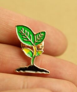 1 pc. Seedling Sprout Brooch Pin, 18mm x 23mm Plant Growth Garden Gardening Plant Lady Young Plant Soil Dirt Gardener Gift | MIS-126*