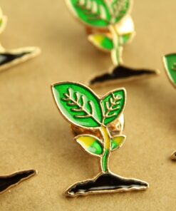 1 pc. Seedling Sprout Brooch Pin, 18mm x 23mm Plant Growth Garden Gardening Plant Lady Young Plant Soil Dirt Gardener Gift | MIS-126*