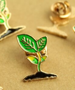 1 pc. Seedling Sprout Brooch Pin, 18mm x 23mm Plant Growth Garden Gardening Plant Lady Young Plant Soil Dirt Gardener Gift | MIS-126*