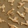 6 pc. Raw Brass Hummingbird Charms: 18mm by 10mm - made in USA | RB-130