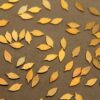 24 pc. Tiny Raw Brass Leaf Cutout: 7mm by 3mm - made in USA | RB-350