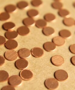36 pc. Tiny Raw Copper Circles: 5mm diameter - made in USA | RB-489
