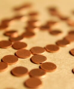 36 pc. Tiny Raw Copper Circles: 5mm diameter - made in USA | RB-489