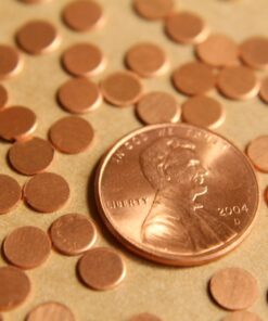 36 pc. Tiny Raw Copper Circles: 5mm diameter - made in USA | RB-489