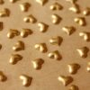 18 pc. Tiny Raw Brass Puffed Hearts: 6.5mm by 5.5mm - made in USA | RB-749