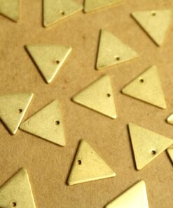 16 pc. Raw Brass Triangle Charms: 13mm by 11.5mm | MIS-040*